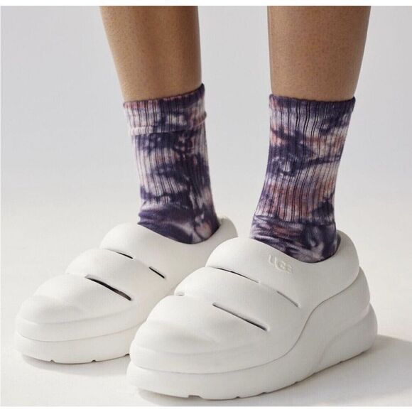 UGG 1132890 Women Sz 7 Bright White Water-Resistant Slip-On Sport Yeah Clogs - Picture 8 of 8